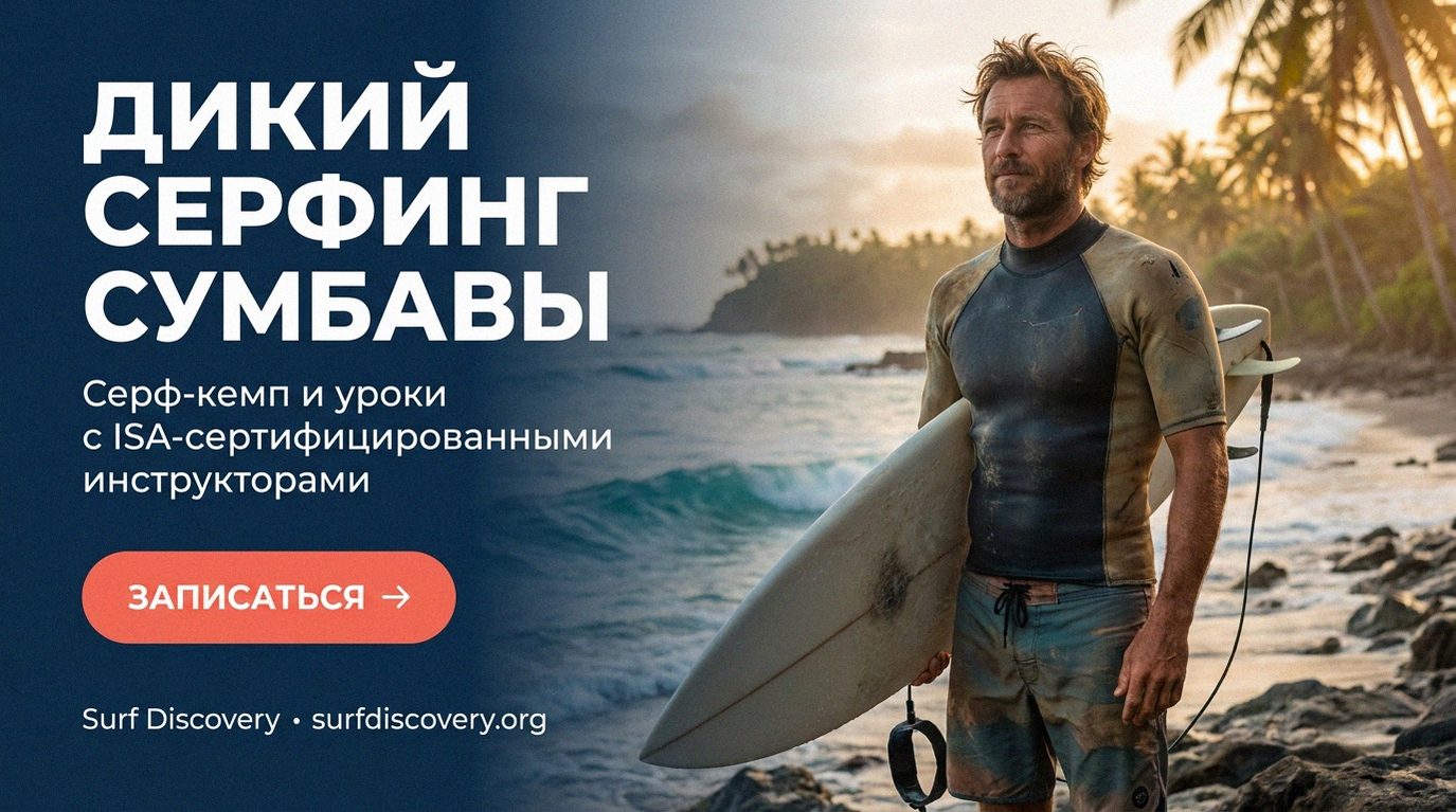 Остров Сумбава: не Бали. Полный гид по дикому серфингу — серф-школа Surf Discovery Бали